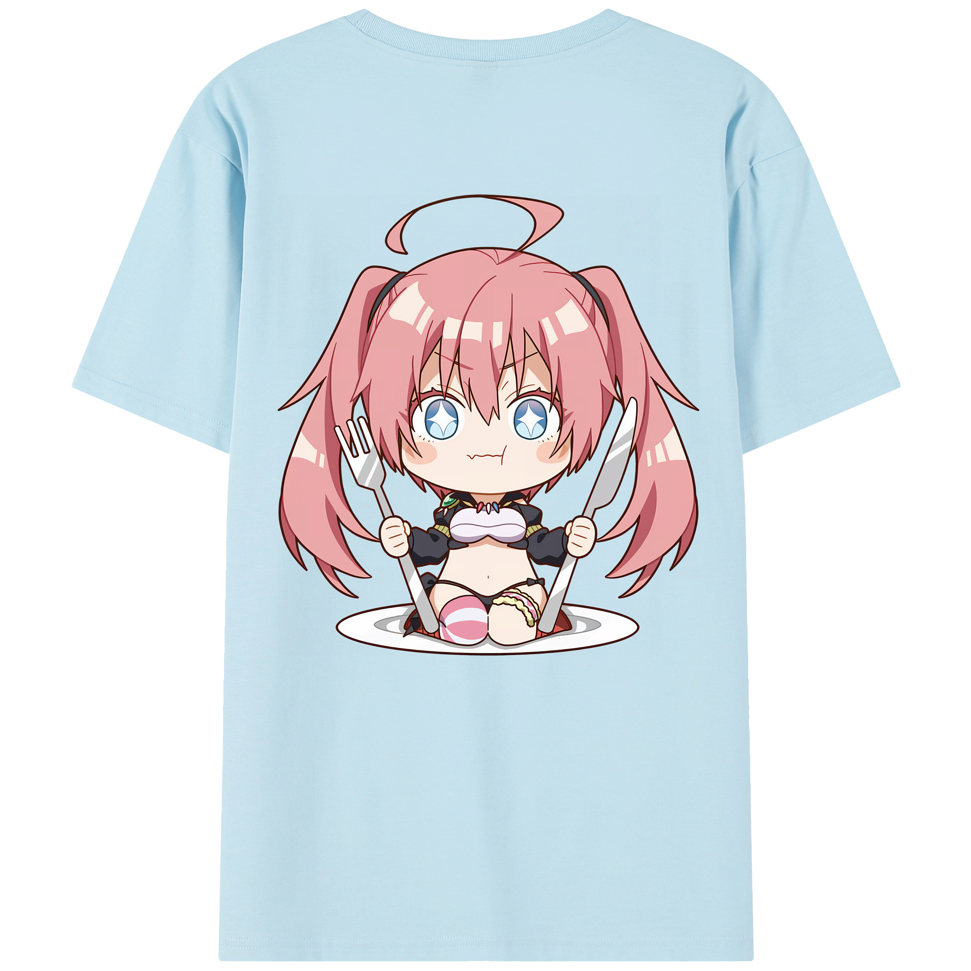（画像用） 転スラ Regarding Reincarnated to Slime 綿100％半袖Tシャツ（背面プリント）